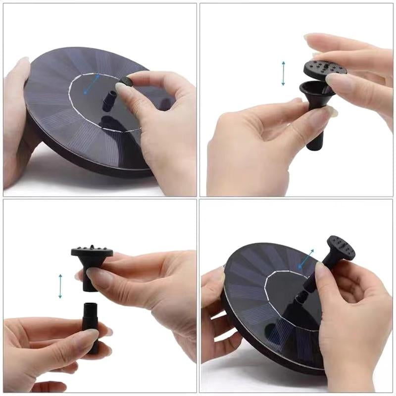 Promotion at a low price! Fountain - Solar Fountain / Water Fountain Solar Cell - 16 cm Black Black—max Black Black