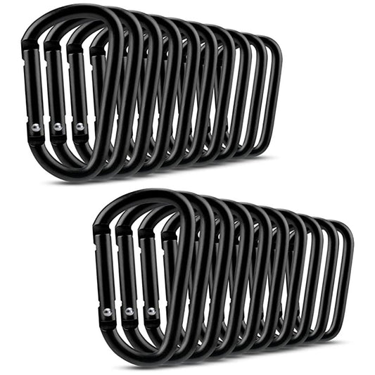 20 pcs Small Carabiners, Multifunctional Aluminum D-ring Clips_max