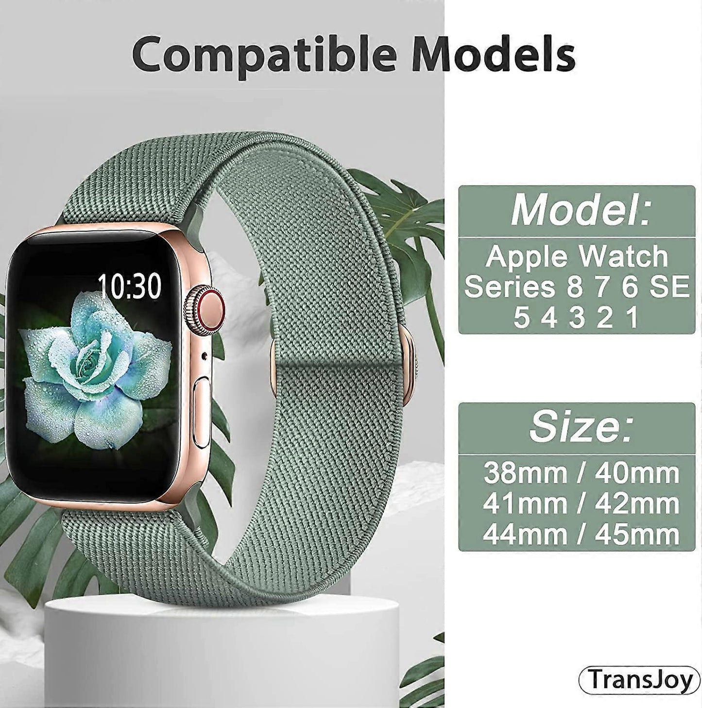 Nylon Stretch Band 5-Pack Compatible with Apple Watch 42mm 44mm 45mm Solo Loop Fabric Elastic Bracelet for Women Men