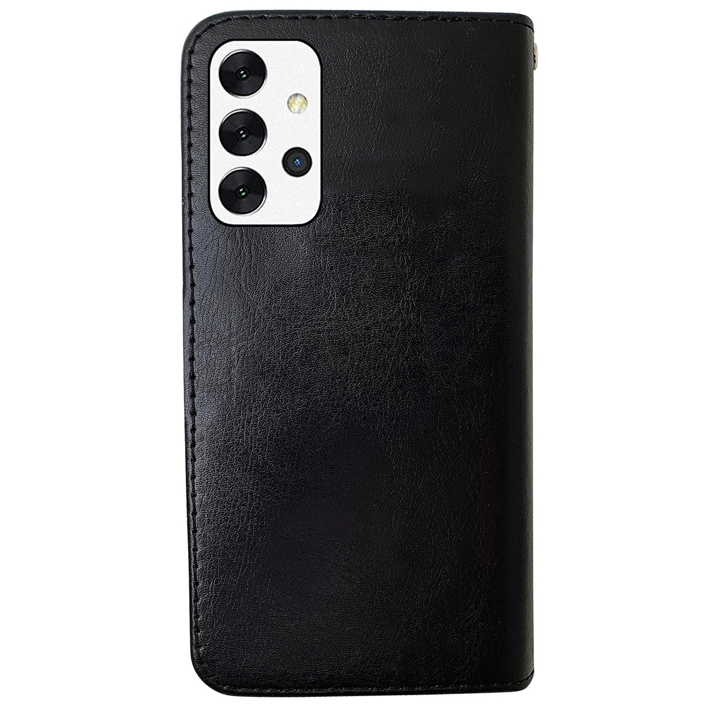 Compatible with Samsung Galaxy A32 5G Leather Case Black Protection Cover