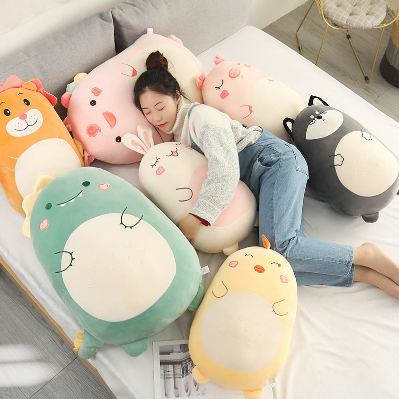 Squishmallow Kawaii Plush Pillow Doll 80cm Dinosaur Unicorn Rabbit Soft Stuffed Animal