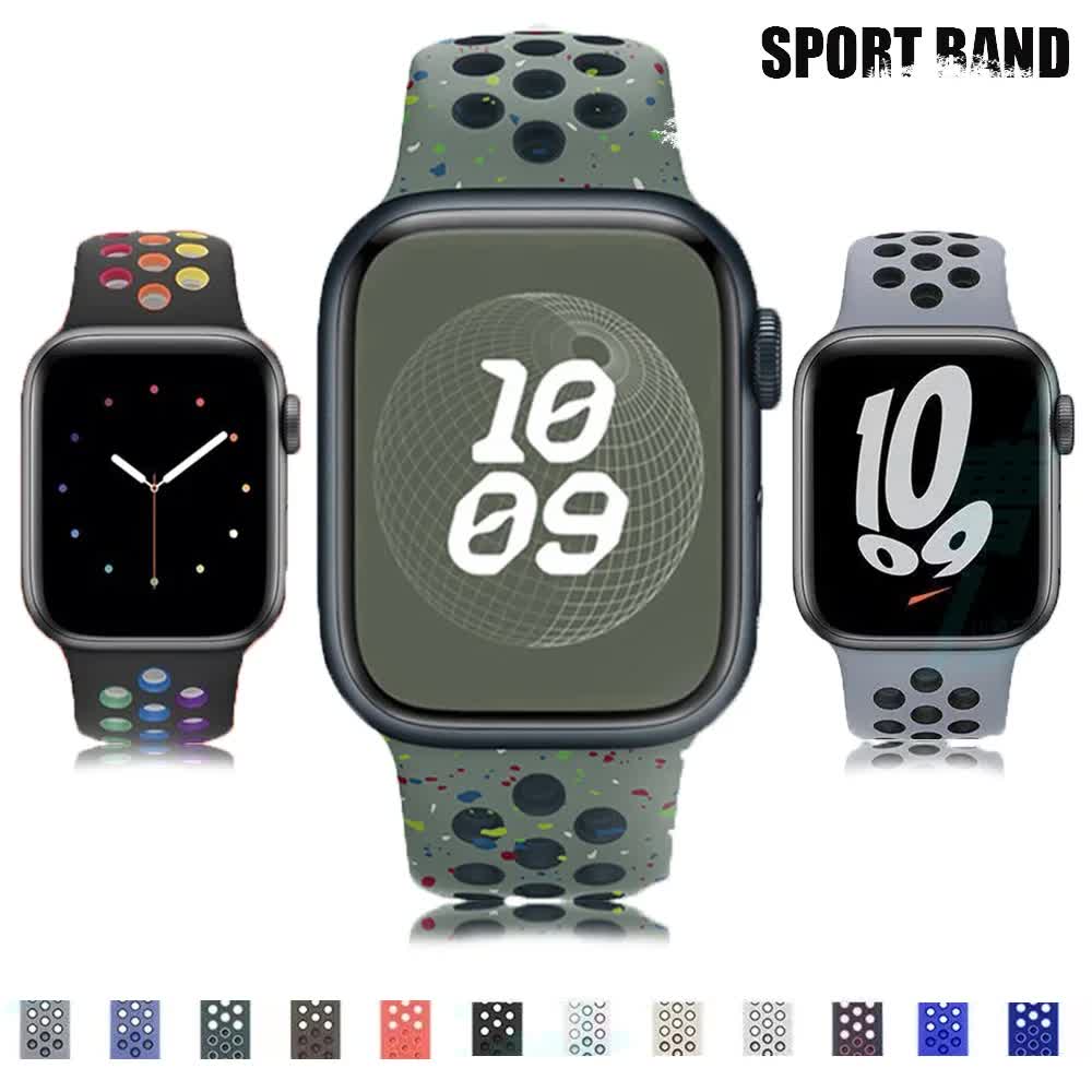 Compatible with Apple Watch Wristband Apple Watch Ultra 2 Series 9 8 SE 7 6 5 4 3 45mm 49mm 44mm 40mm 41mm 42mm Black Purple 11 SM