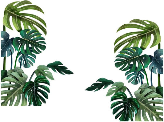 Tropical Green Plant Wall Sticker DIY Decorative Sticker for Home