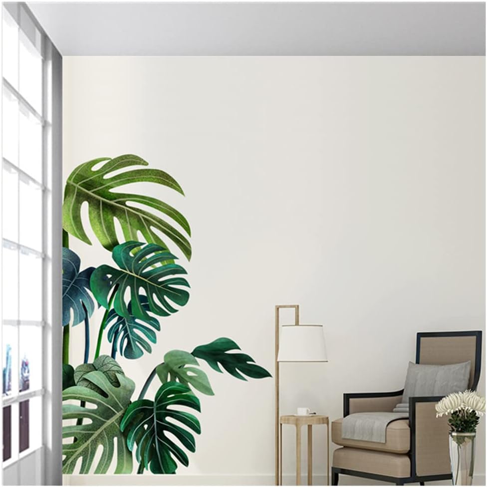 Tropical Green Plant Wall Sticker DIY Decorative Sticker for Home