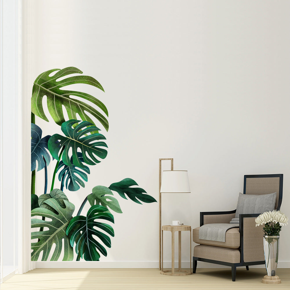 Tropical Green Plant Wall Sticker DIY Decorative Sticker for Home