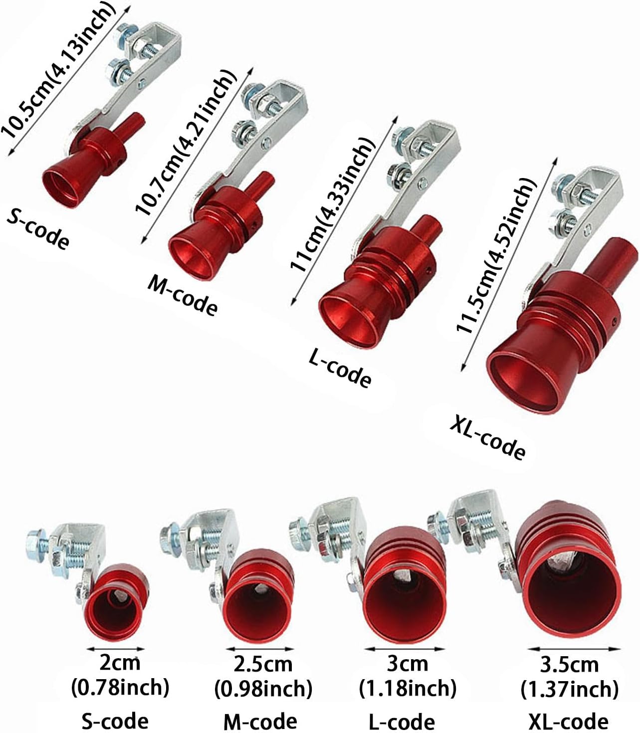 Lightweight Turbo Exhaust Whistle for Car Exhaust Pipe Sound Amplifier XL