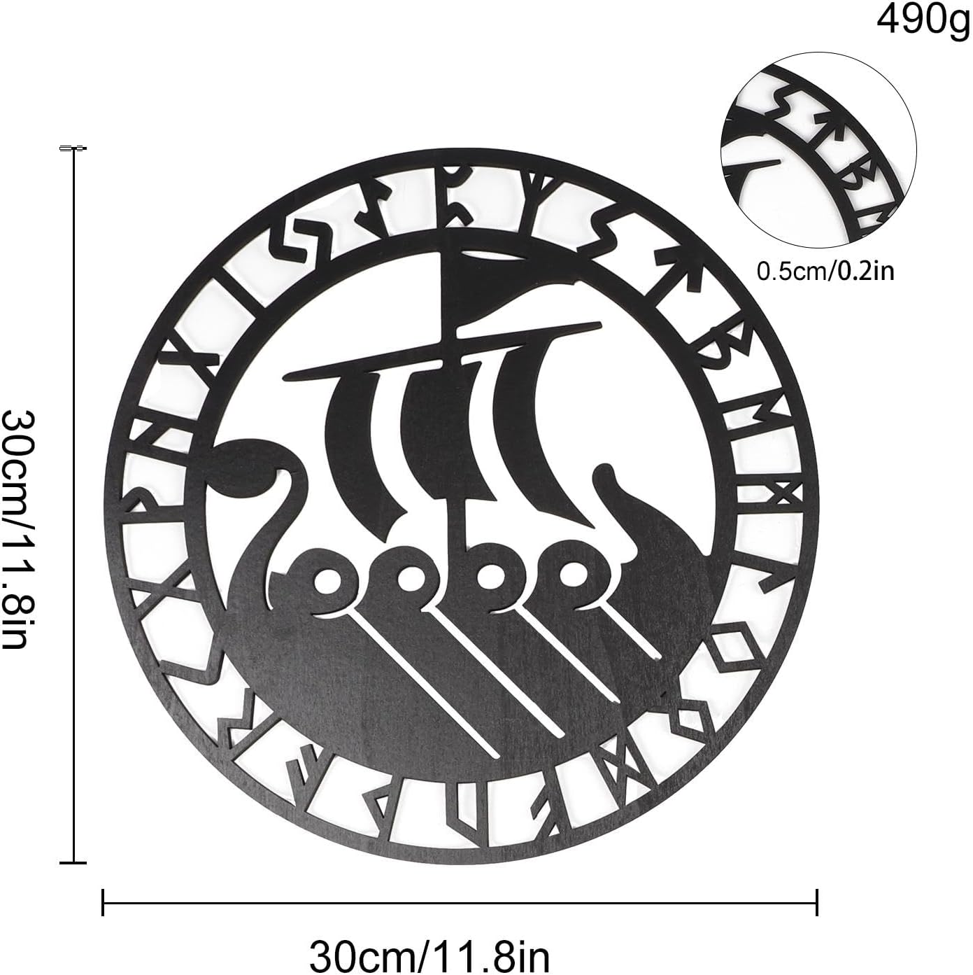 Metallic Viking Wall Art Nordic Compass Decor for Bedroom Living Room