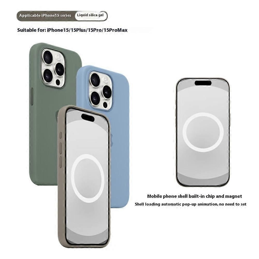 iPhone 15 Pro Case Liquid Silicone with MagSafe Compatible with iPhone Induction Popover Perfect Mint Green MGF