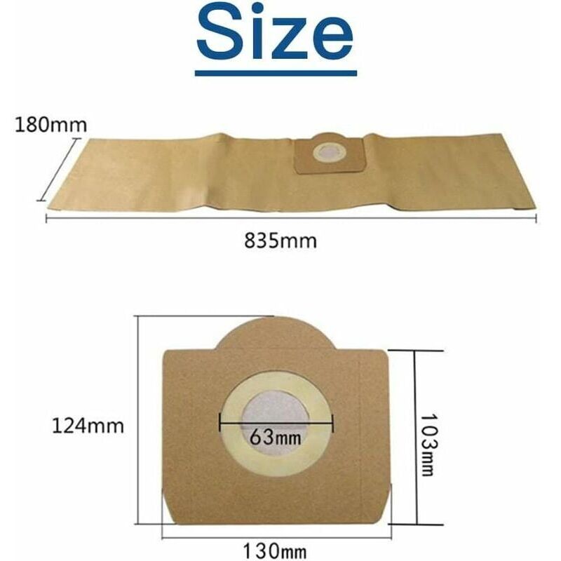 Karcher WD3 Vacuum Cleaner Bags 5-Pack Compatible with WD3 WD3 Premium WD3200 WD3500P A2204 A2534 SE4001.._MGF