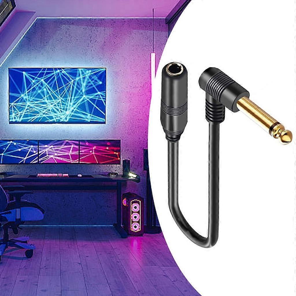 6.35mm Male to Female Stereo Cable for Guitar Amplifier Compatible with TRS 1/4 Inch 2m
