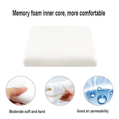 Square bar stool cushion with ties, breathable and non-slip square chair pad, 28*28*3.5 cm memory foam children's stool cushion (Deer)