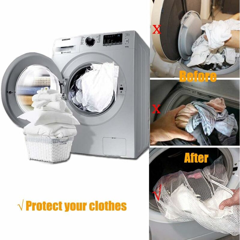 Laundry Bags, Laundry Net Laundry Bags To Protect Machine Washable Clothes - 2 pcs Set - White