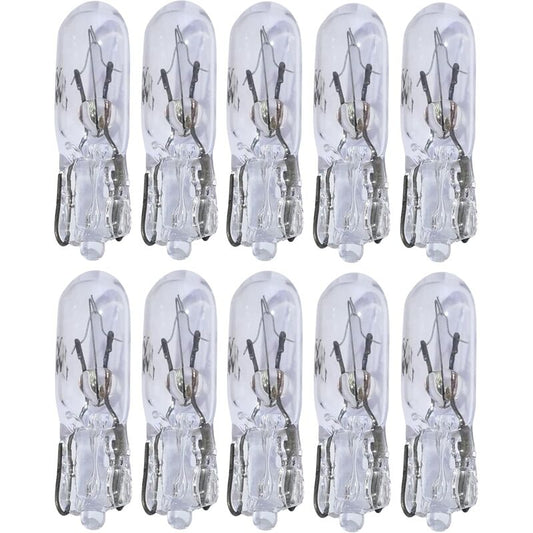 10 pcs T5 12V 1.2W DAshboard Light Bulbs