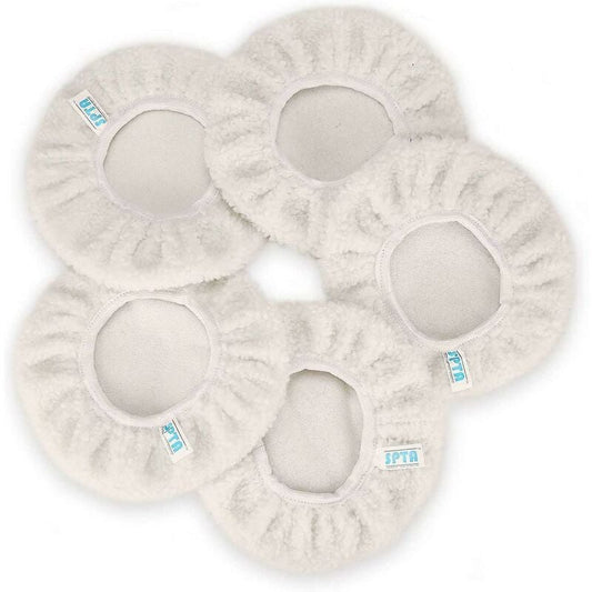 Polishing Bonnet, 5 Pieces (230-250Mm) Polishing Bonnets Electric Bonnets For Car Wool Bonnet Waxing Pads For Most Car