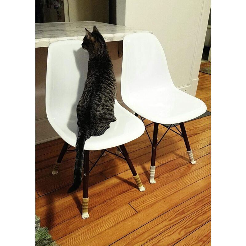 24 Cute Cat Paw Chair Socks Chair Leg Covers Floor Protectors Anti-Scratch Anti-Noise 24 pcs(6 Sets)