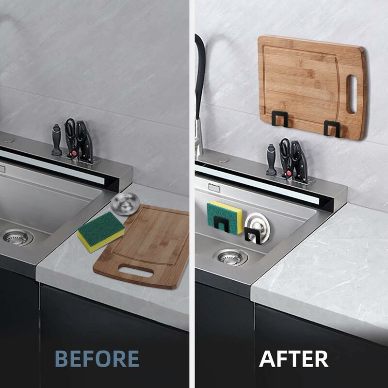 2 pcs Sponge Holders For Kitchen Sink,Premium Sus304 Stainless Steel Waterproof Sponge Holder Sink - Quick Drying