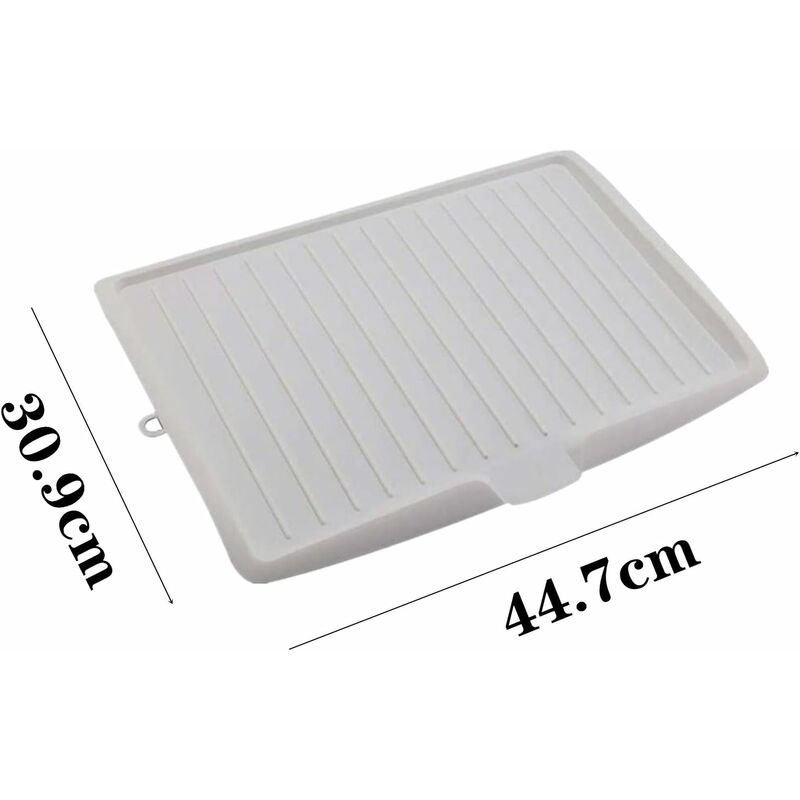Premium Dish Drainer Plastic Dish Drainer Mat Dish Drainer Dish Rack Sink Side Drainer Sloped Draining Tray For Pots,
