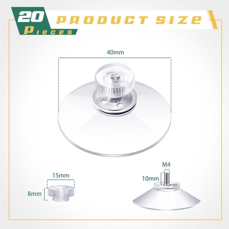40Mm Plastic Suction Cups Clear Pvc Suction Cup Strong Adhesive Suction Holder With Screw Nut For Car Shade Cloth Glass