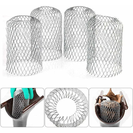 4 Flexible Aluminum Gutter Filters Diameter 8Cm Mesh Grille Stop Leaf Toad Strainer Leaf Guard Gutter Cover To Protect