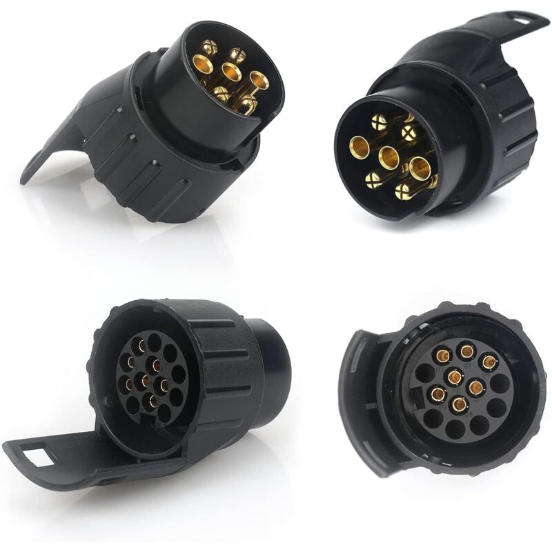 7/13 7 To 13 Pin Trailer Plug Adapter 7 Pole To 13 Pin Towbar Connector For Car Trailer, Tractor, Caravan, Bike Carrier