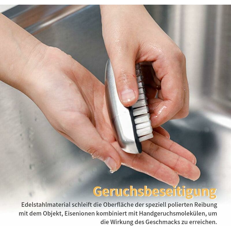 2X Stainless Steel Hand Nail Brush, Nail Brushes Hard Bristles Nail Cleaning Brush For Cleaning Hands, Nails, Feet