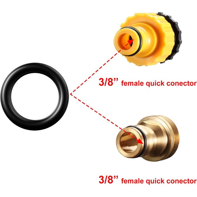 50 pcs Pressure Washer O-Rings Replacement For 1/4 Inch, 3/8 Inch, M22 Quick Connect Coupler (O Ring, 50 pcs)