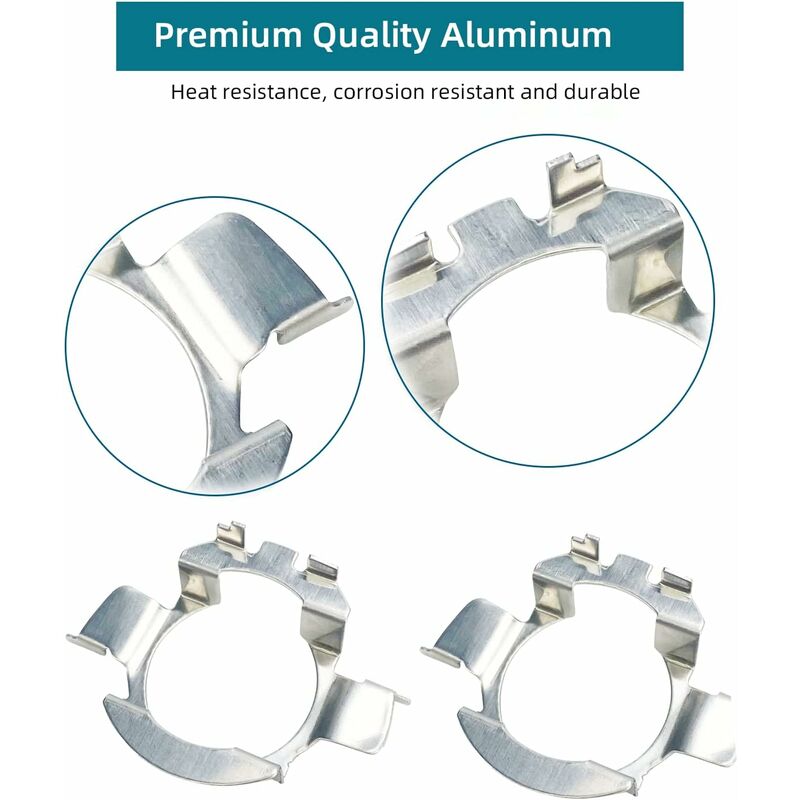 2 pcs Metal LED H7 Bulbs Adapters Lamp Base Holder Clip Bracket For Quasquai/Polo 6R / Polo 9R / Jetta Sport (Mk6) /