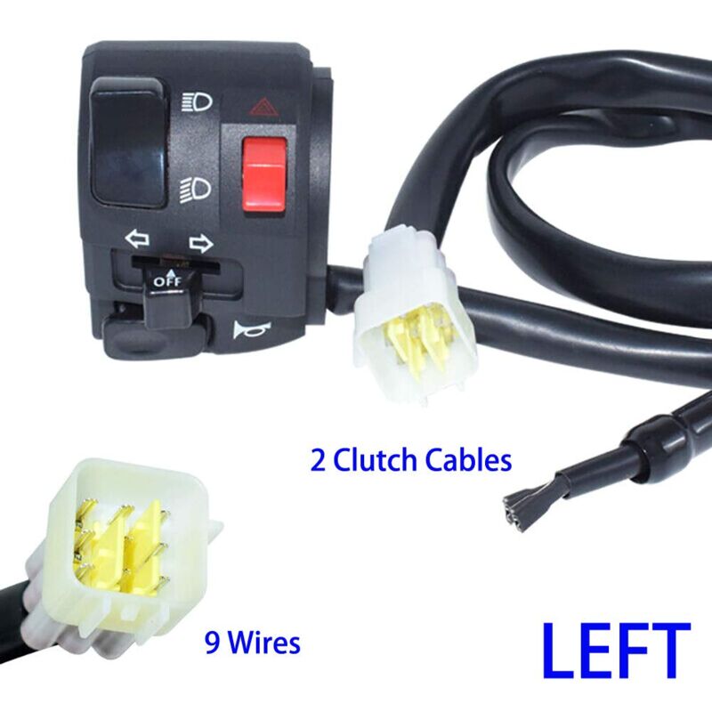 1 Pair Motorcycle Switch Handlebar Controller Switch Motorbike Horn Turn Signal Start Switch Button