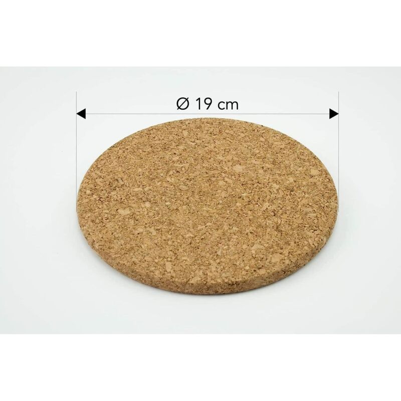 3 pcs Set Cork Trivets - 19 Cm Diameter