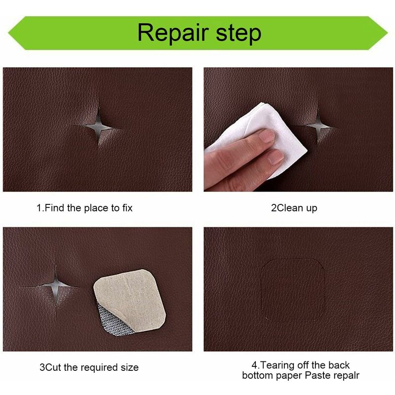 Leather Repair Patch, 1 ROll Self Adhesive Pu Leather Repair Patch First Aid Kit For Car Seat Sofa Furniture Jackets