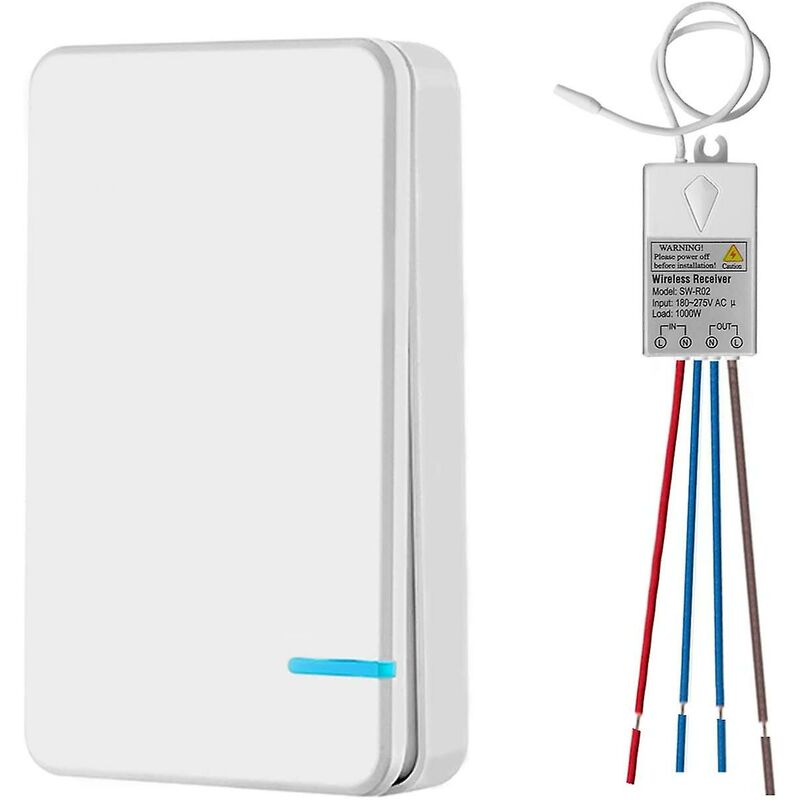 Mini Wireless Switch With Mini Receiver - Wireless Switch - Outdoor - 400M - 40M - 433Mhz Rf Remote Control - Ip54 LED