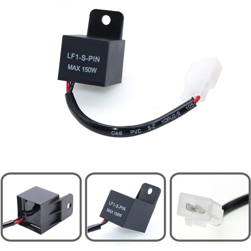 Motorcycle LED Flash Relay 12V 2 Pin Lf1-S-Pin Max 150W 12 Volt Center Light Car Relay