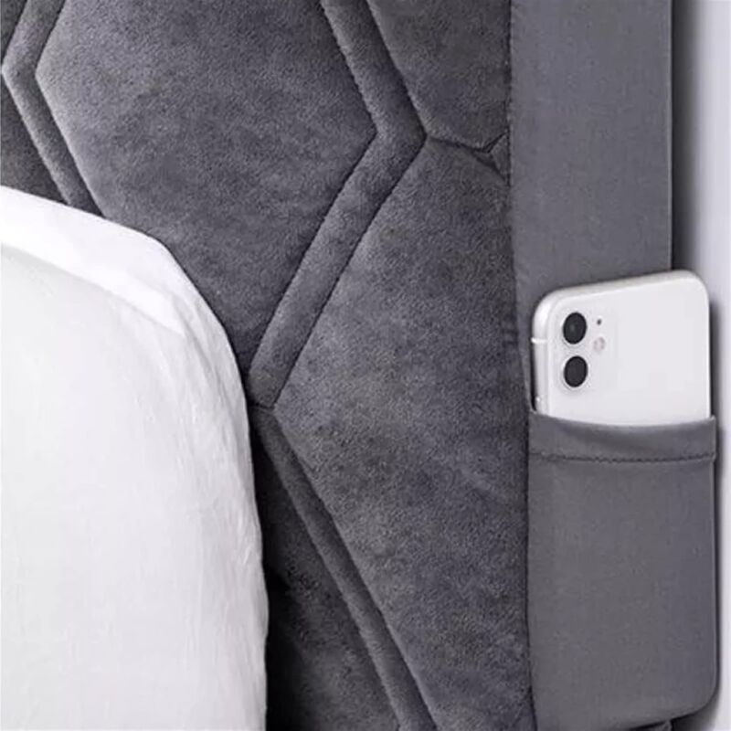 Headboard Cover, Protector Slipcover With Stretch Side, Washable Dustproof Cover (Color : DArk Gray, Size : 160Cm)
