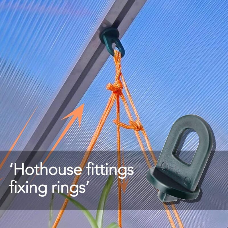 50 pcs Greenhouse Clips,Greenhouse Accessory,Climbing Plant Support Hanging Kit Clips For Greenhouse(Green)