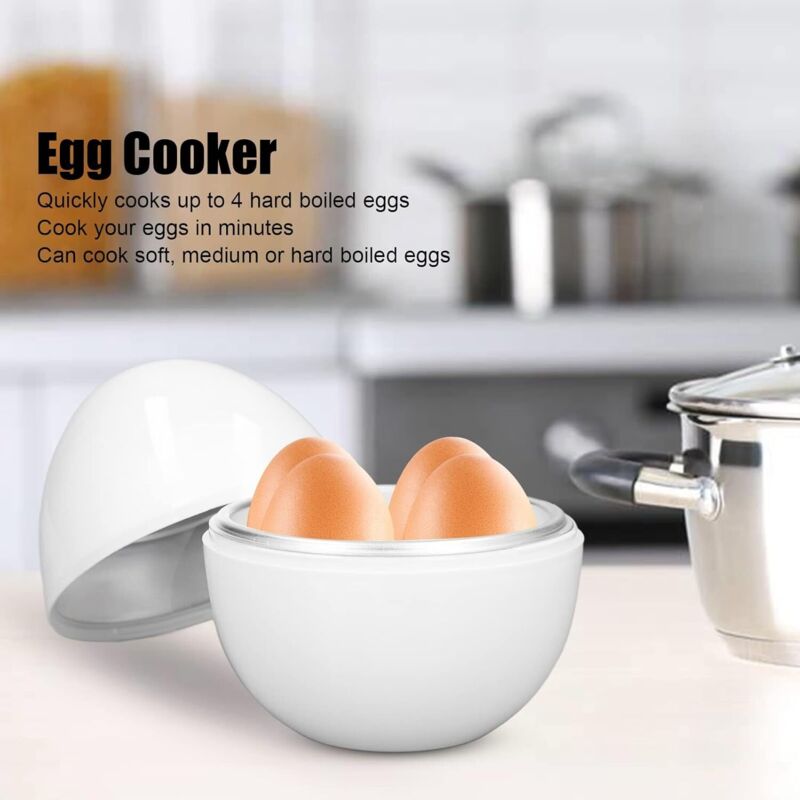 Egg Cooker With 4 Egg Capacity Microwave Hard Boiled Eggs Compact Design Pp Material Egg Steamer For Home Use