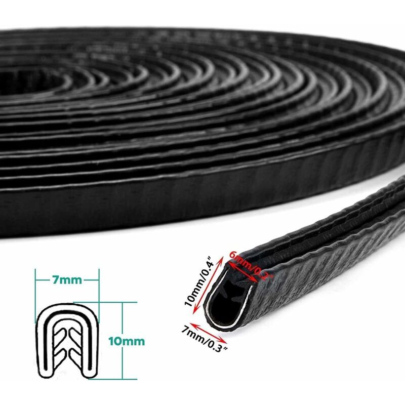 Car Door Edge Guards 4M Car Bumper Protector Rubber And Metal U Shape Door Edge Guard Strip Cars Boat