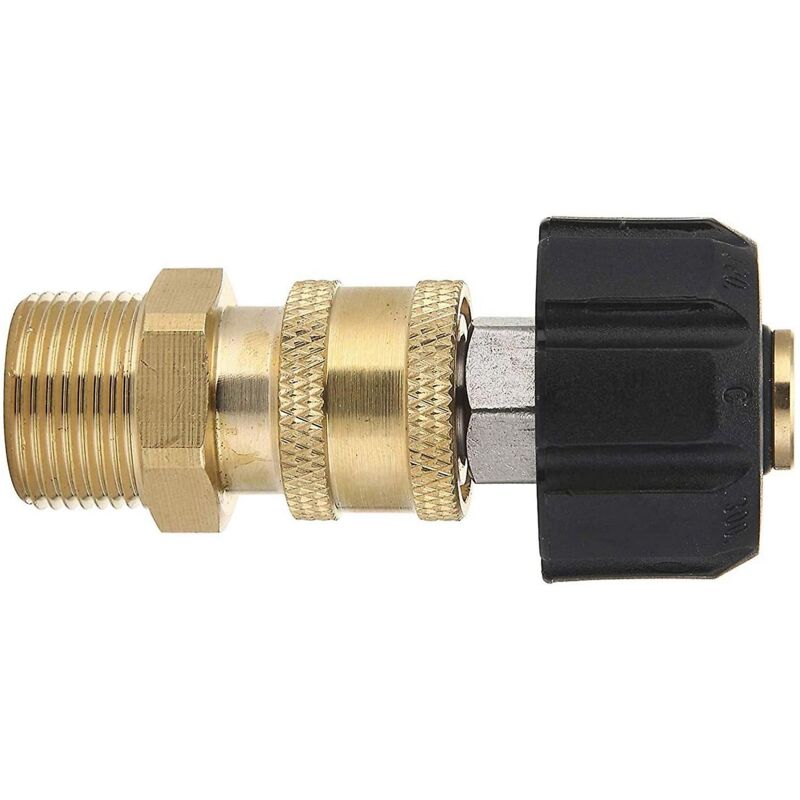 Pressure Washer Adapter Set M22 To 1/4 Inch Quick Connect Kit, M22 14Mm To 1/4 Inch Quick Connect Kit