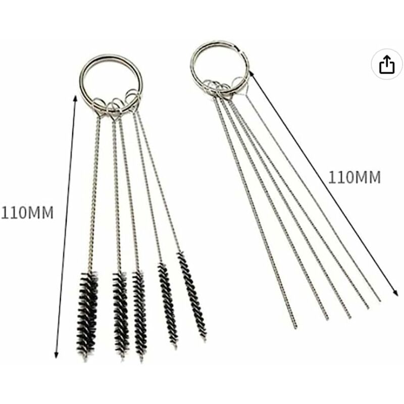 Cleaning Brush - 5 Different Brushes For Cleaning Airbrushes + 5 Different Needles For Cleaning And Cleaning Brushes.