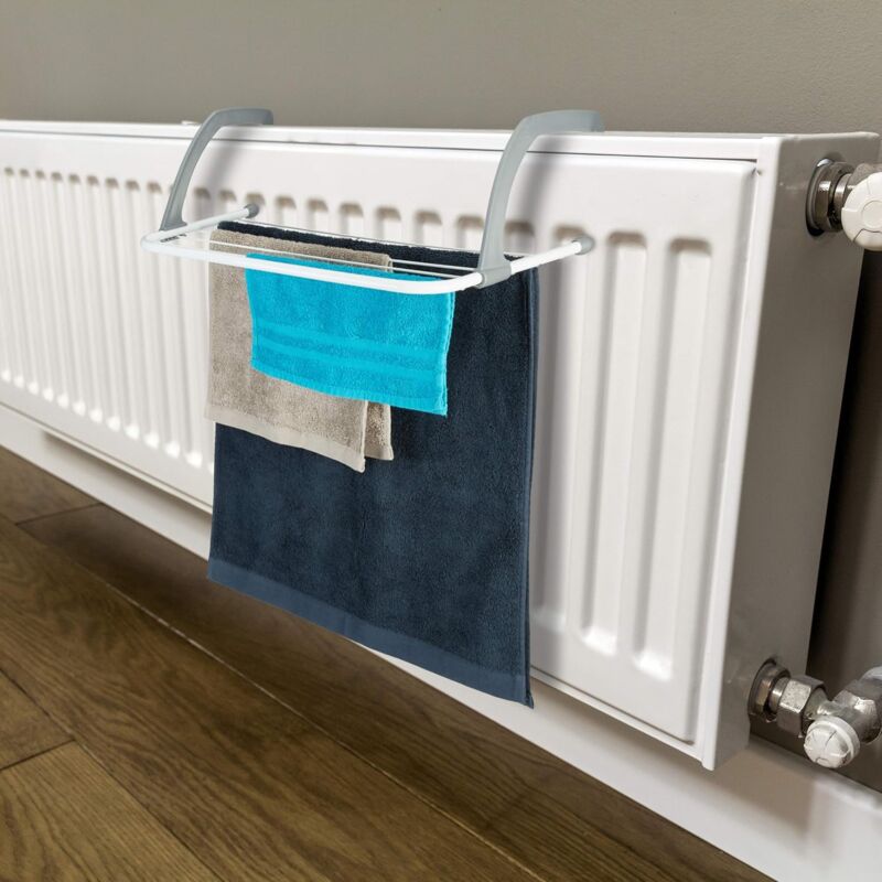 Clothes Dryer - Hanging Clothes Airer For Radiator And Balcony, Small Size, Large 3M Drying Capacity, White, 50Cm Length