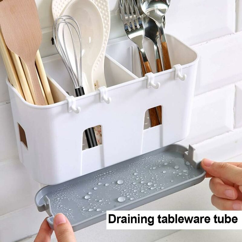 Kitchen Utensil Drainer, Knife And Fork Spoon Drainer, Sink Drying Basket