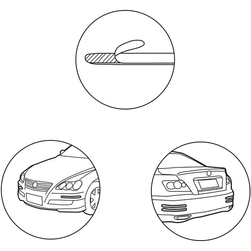 Car Bumper Protector 2 Pieces Universal Flexible Car Bumper Protector Strip Bumper Guard Protector Carbon Fiber Front