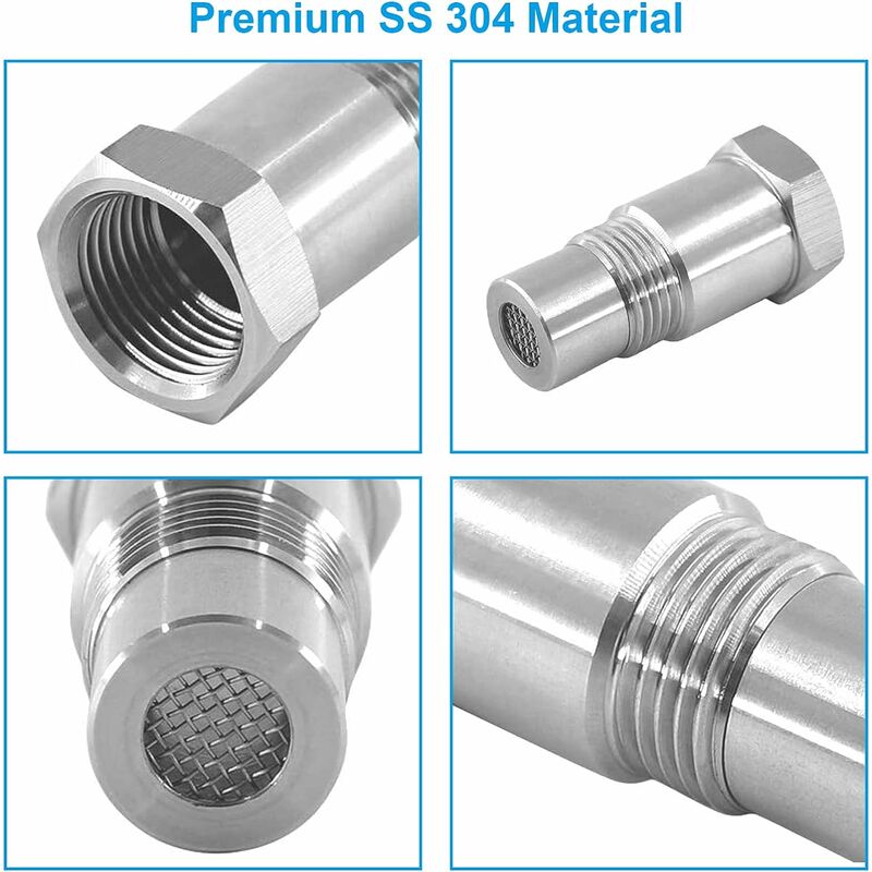 2 pcs Oxygen Sensor Extender Spacer Extension For Car Engine Exhaust Systems M18 X1.5, 45Mm Lambda Sensor