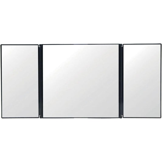 Car Vanity Mirror Universal Sun Visor Mirror Tri-Fold Design Folding Vanity Mirror Cosmetic Makeup Mirror Auto Supplies