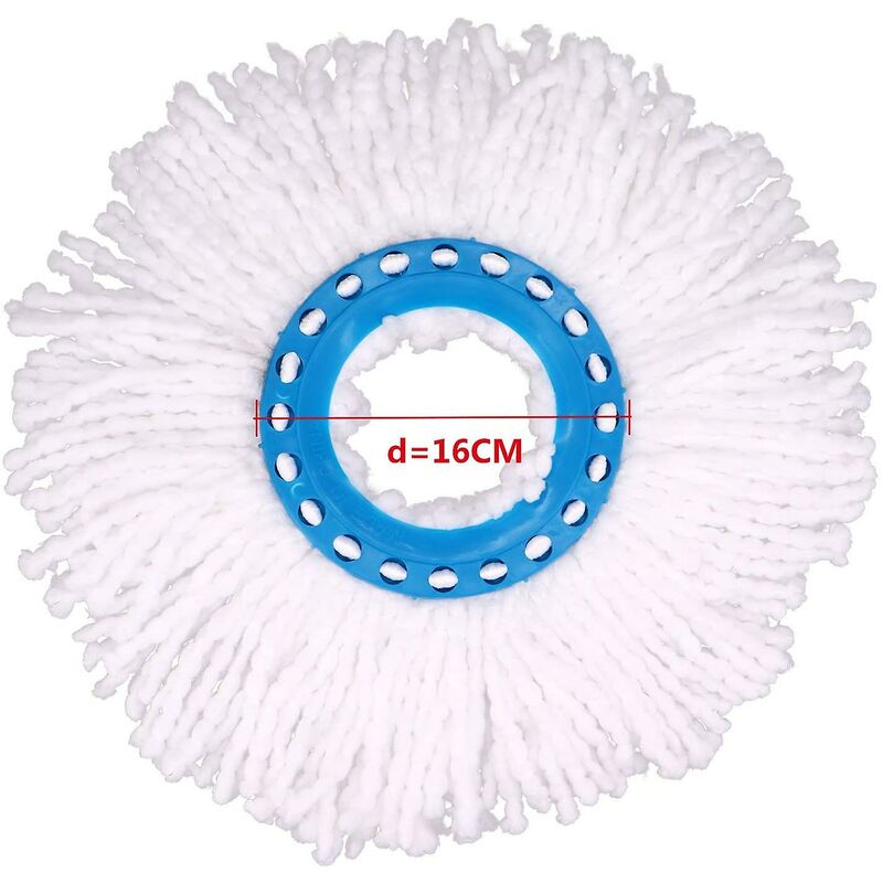 4 pcs Microfiber Mop Heads, ROund Replacement Mop Heads 360 ROtation Mop Heads For Floor Cleaning (Diameter 16Cm)