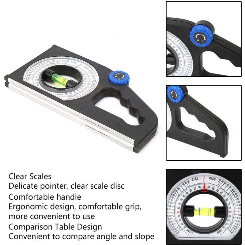 Inclinometer Universal Slope Measuring Ruler Multifunction Angle Meter Engineering Horizontal Measuring Angle