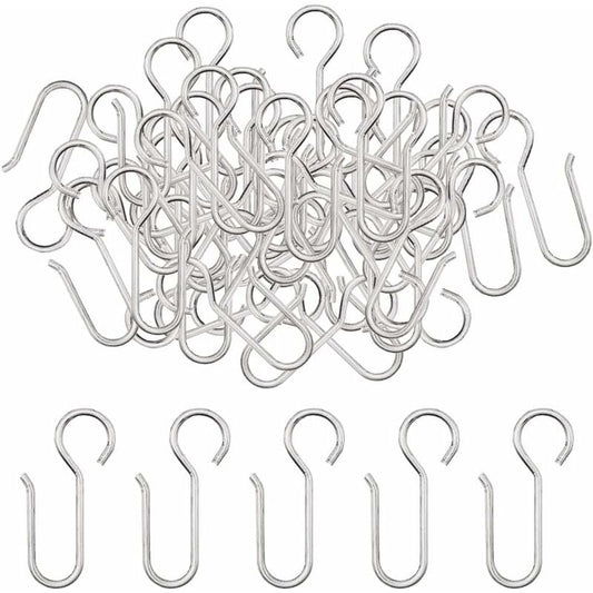 Curtain Clip Hooks, 40 Pieces Curtain Rail Hooks, Heavy Duty Zinc Curtain Hooks, For Door Curtains, Etc. (50X2.5Mm)