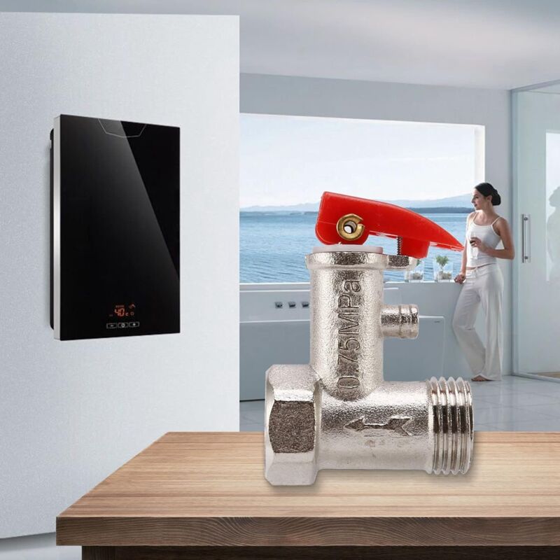 1/2 Pt Sleeve Electric Water Boiler Safety Valve 0.75Mpa Temperature And Pressure Relief Valve For Water Heater System