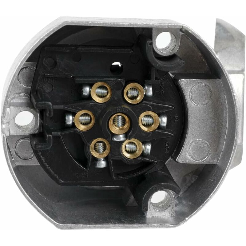 7 Pin Aluminum Alloy 7 Pin Electrical Trailer Socket Car Light Connectors For Boats, Caravans, Motorhomes Or Other