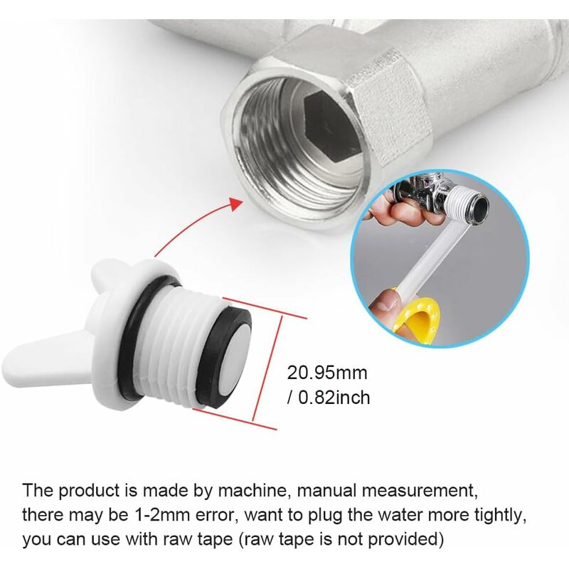 Plumbing Plug-15 pcs 1/2" Male External Thread Pipe Hex Plug,Blanking Plug,For Washing