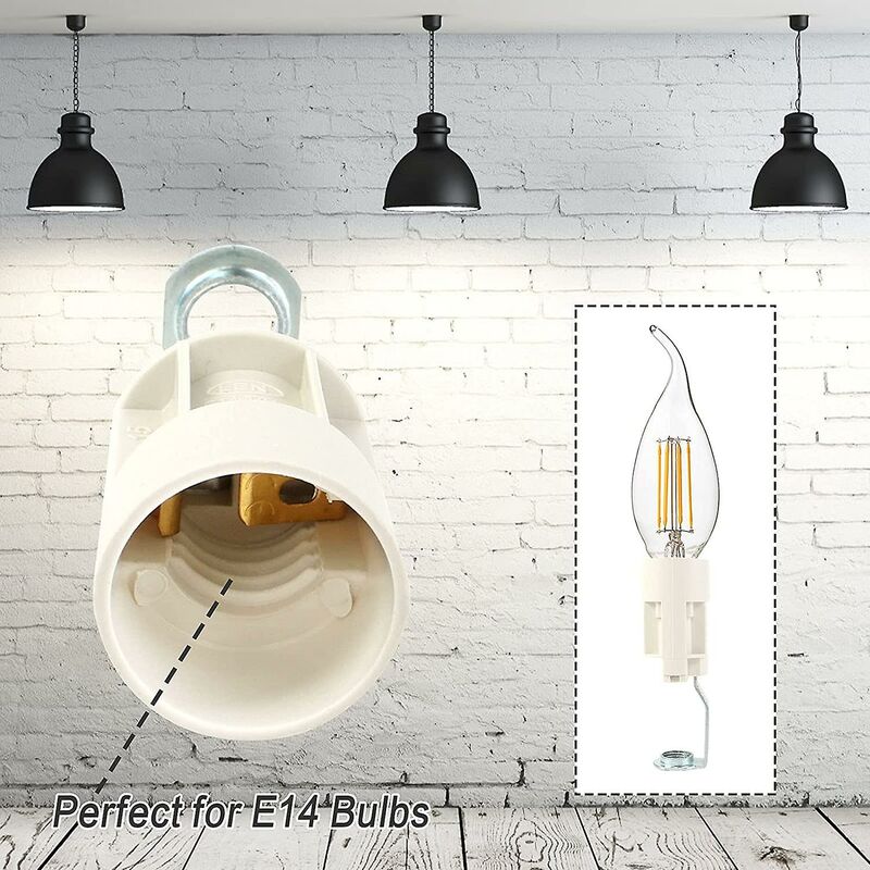 E14 Bulb Base Adjustable E14 Lamp Sockets Converter E14 Socket Bayonet Socket Candle Lamp Holder For LED Bulb 10 pcs